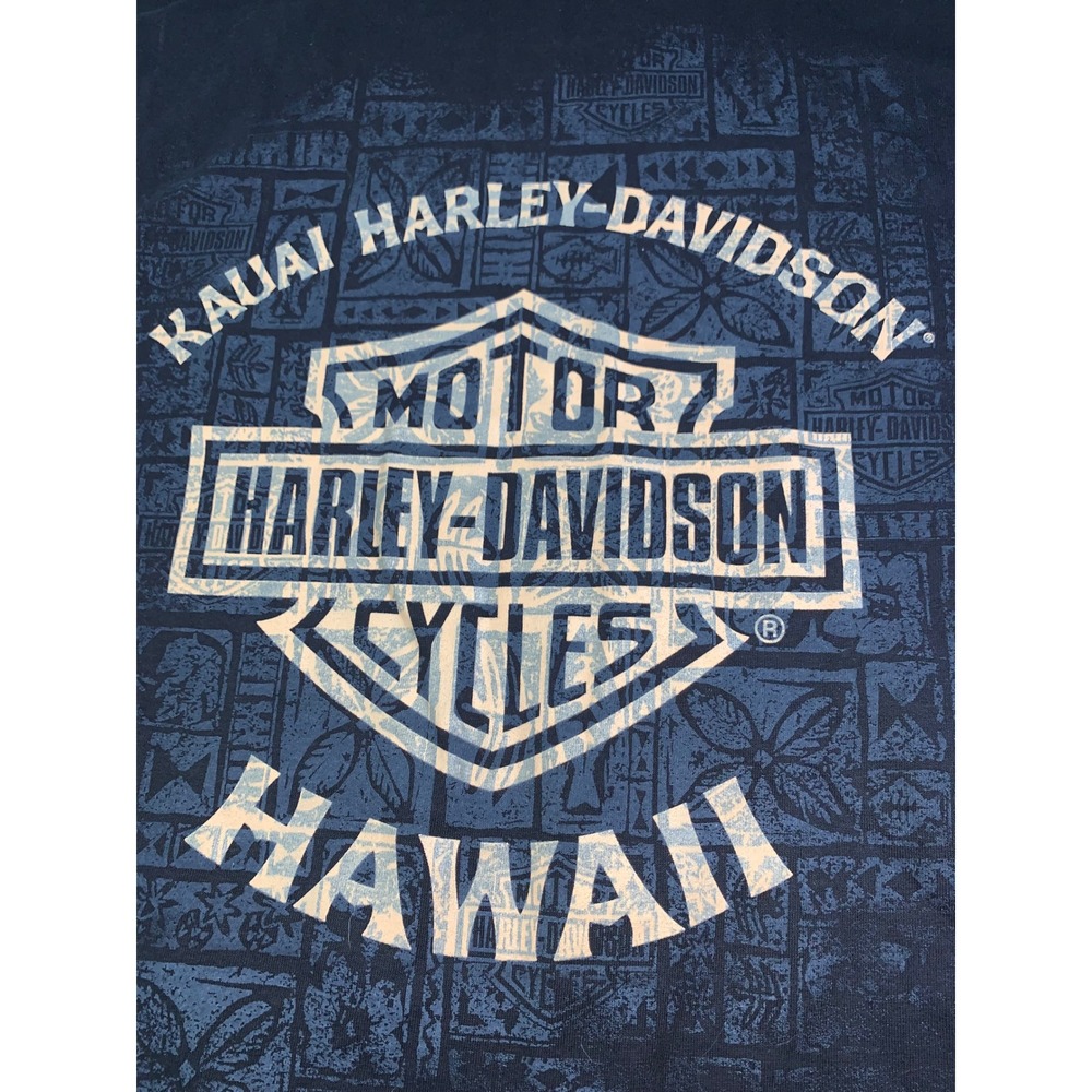 Harley-Davidson Kauai Hawaii Tapa Shield Long Sleeve Shirt Black XL‎ 2017 OOP